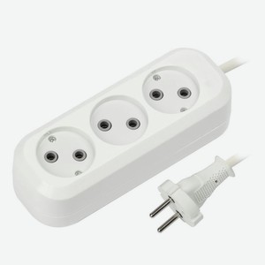 Удлинитель <Smartbuy> 3гнезда 3м 10А/2.2кВт без заземл ПВС 2х1.0 Китай