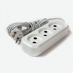 Удлинитель <Smartbuy> 3гн 5м б/заземл 6А/1.35кВт ШВВП 2х0,75 Россия